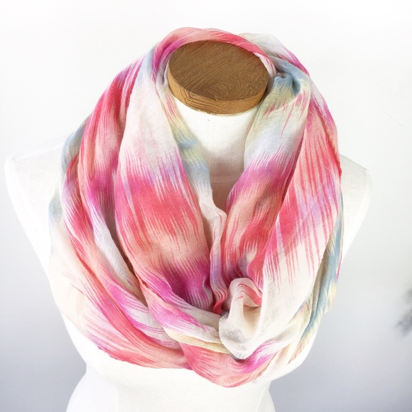 Unknown Accessories - TAKE 50% OFF Vibrant Tie Dye Infinity Scarf
